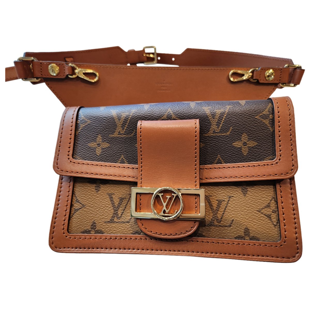 Dauphine leather crossbody bag