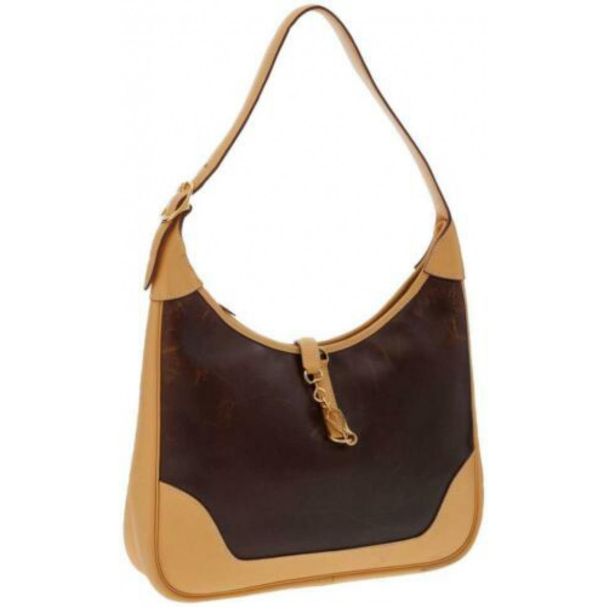 Trim patent leather handbag