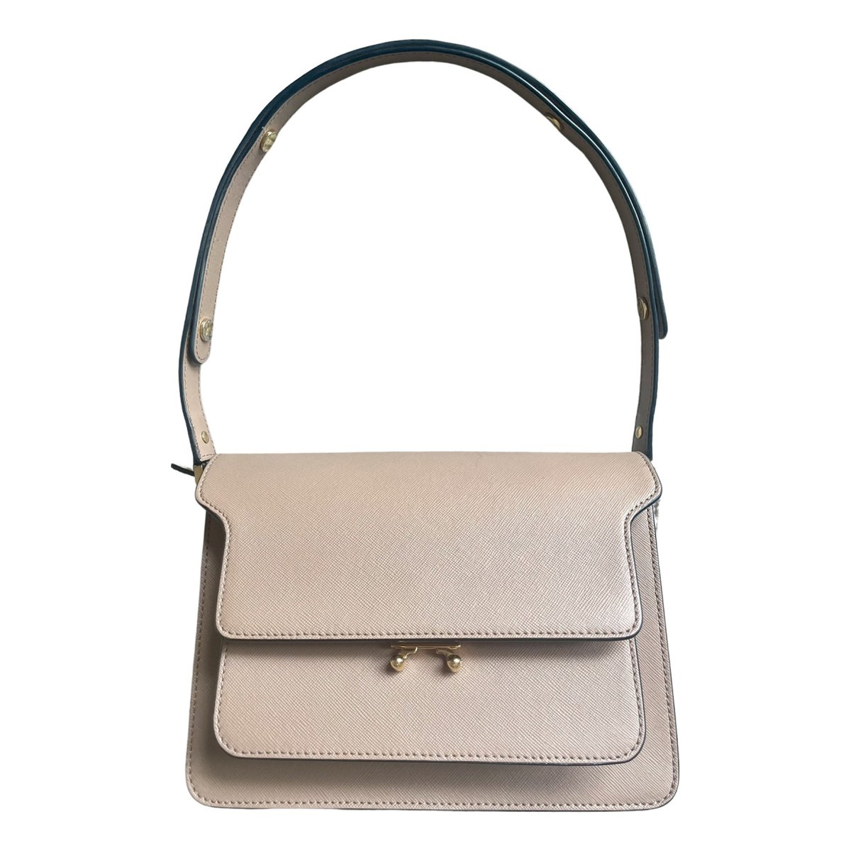 Trunk leather crossbody bag