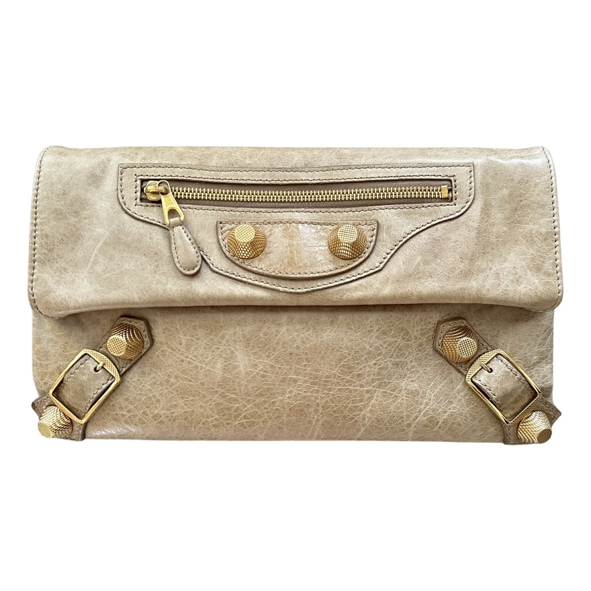 Envelop leather clutch bag