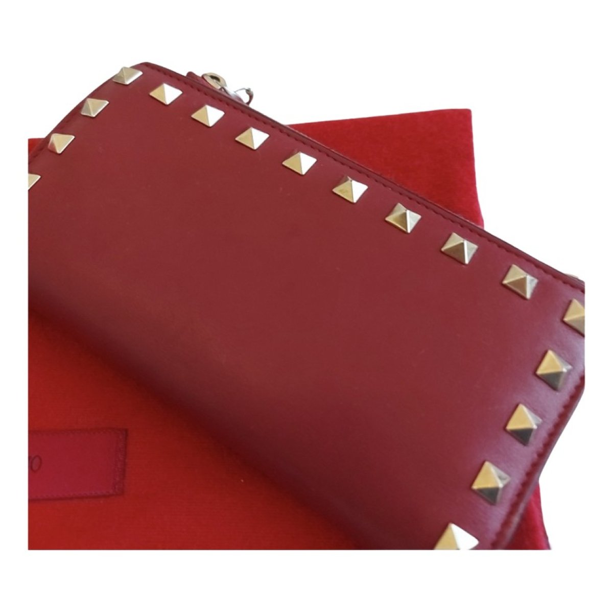 Rockstud leather wallet