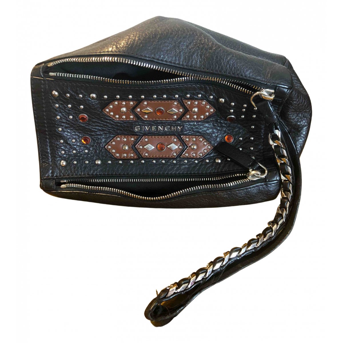 Pandora leather clutch bag