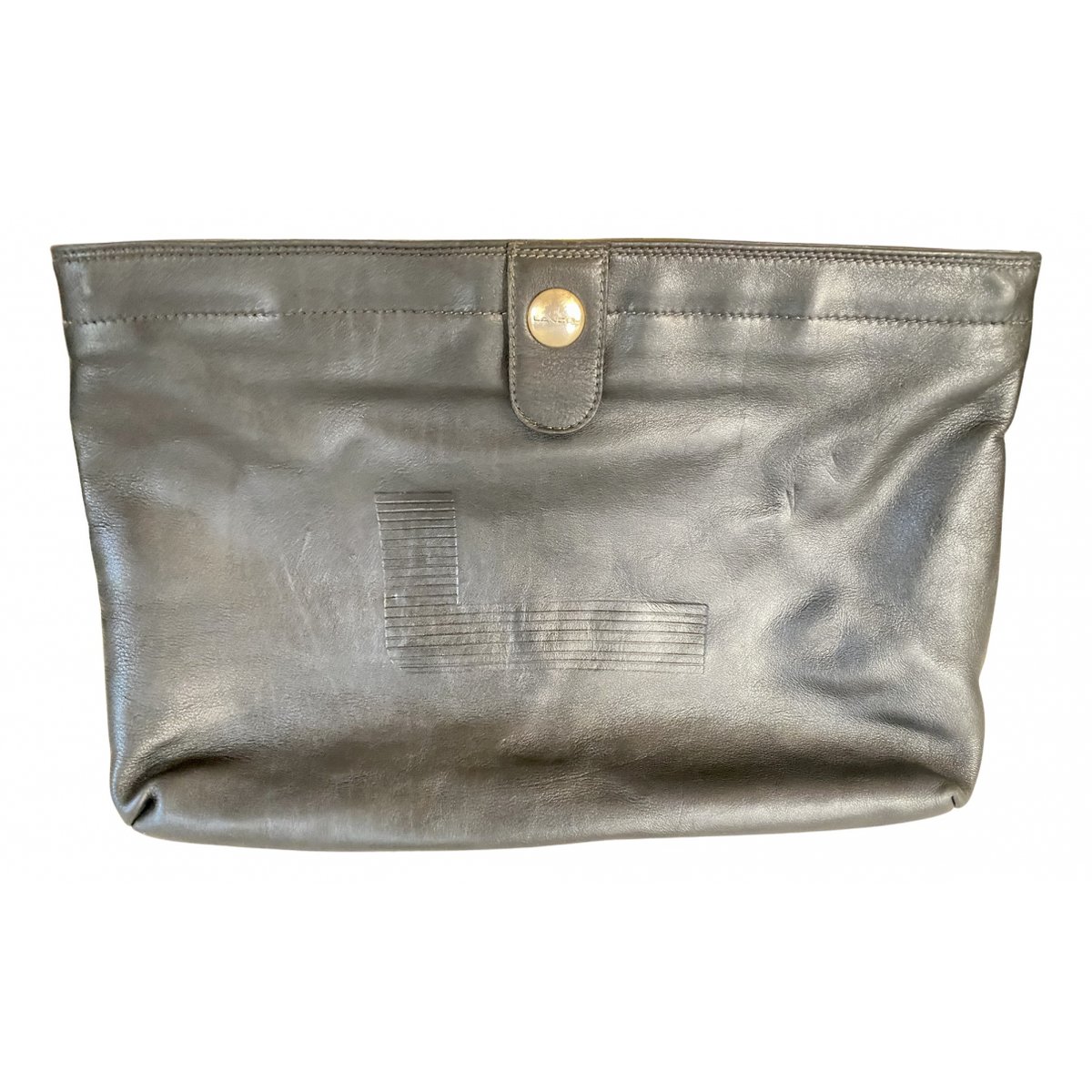 Lettrines leather clutch bag
