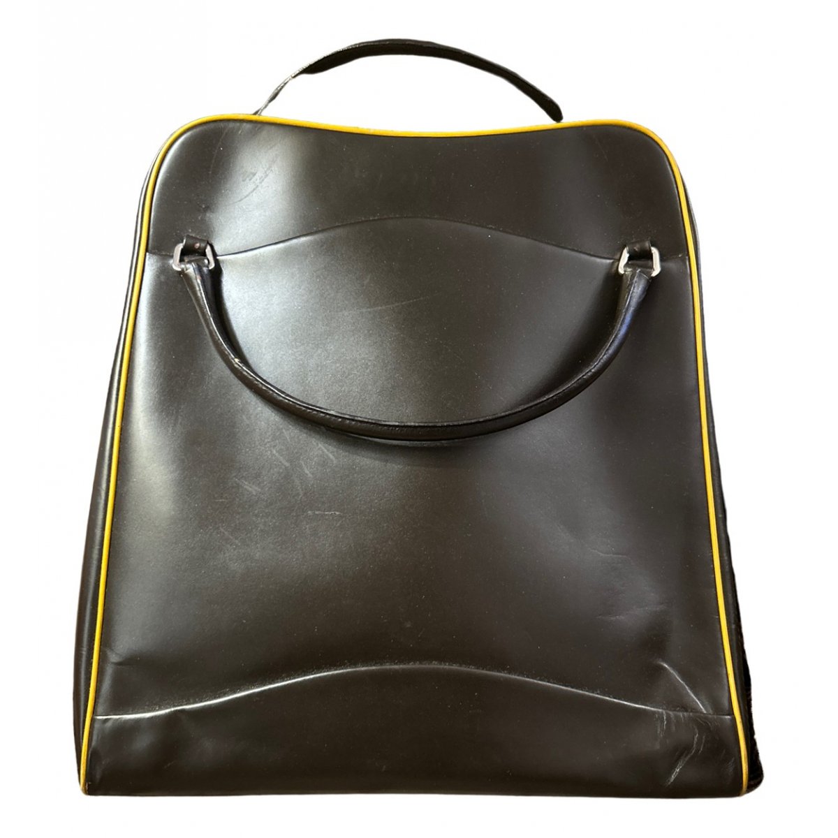 Pyramid leather handbag