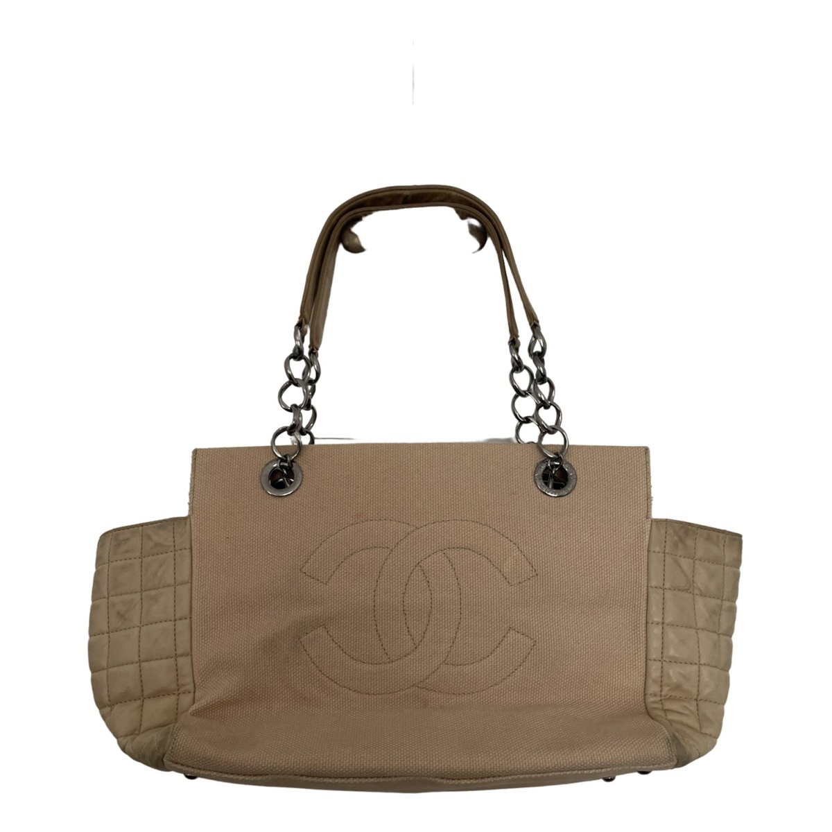 Vintage CC Chain pony-style calfskin tote