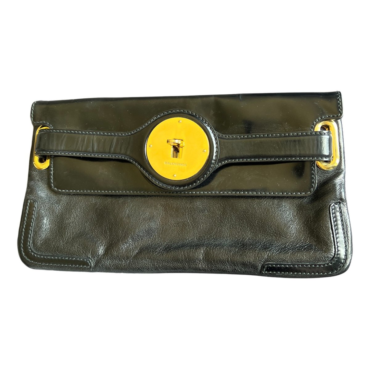 Envelop leather clutch bag