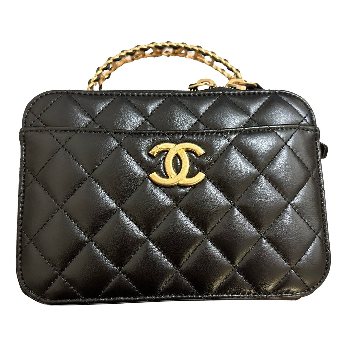 Vanity leather handbag