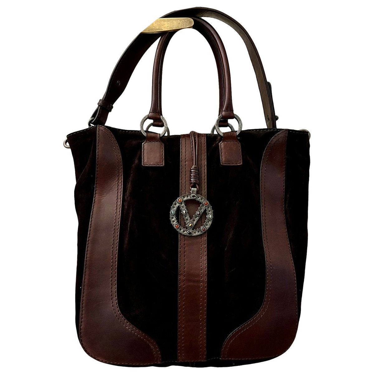 VLogo leather handbag