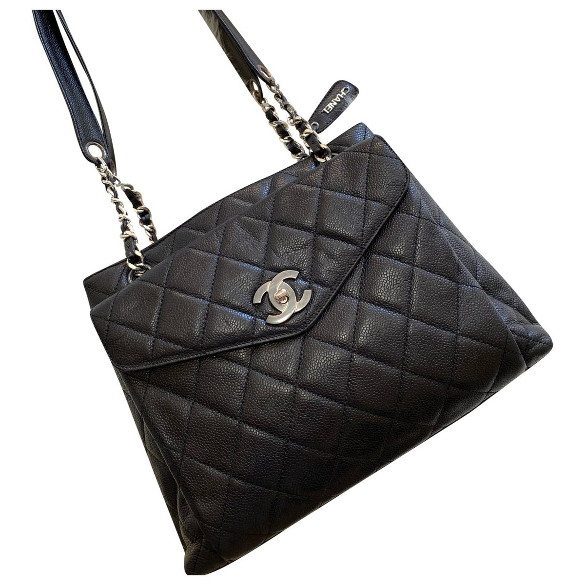 Statement leather handbag