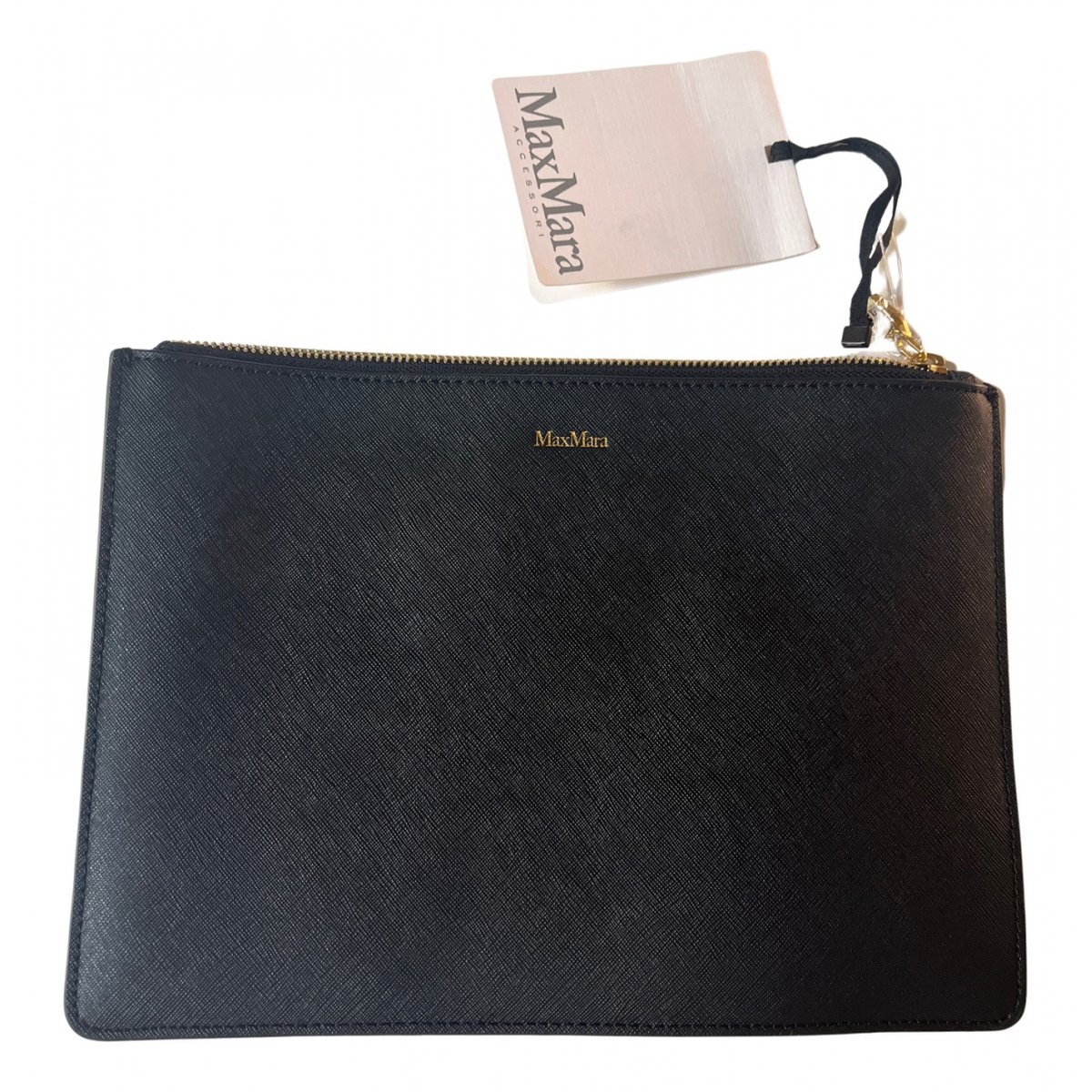 Leather clutch bag