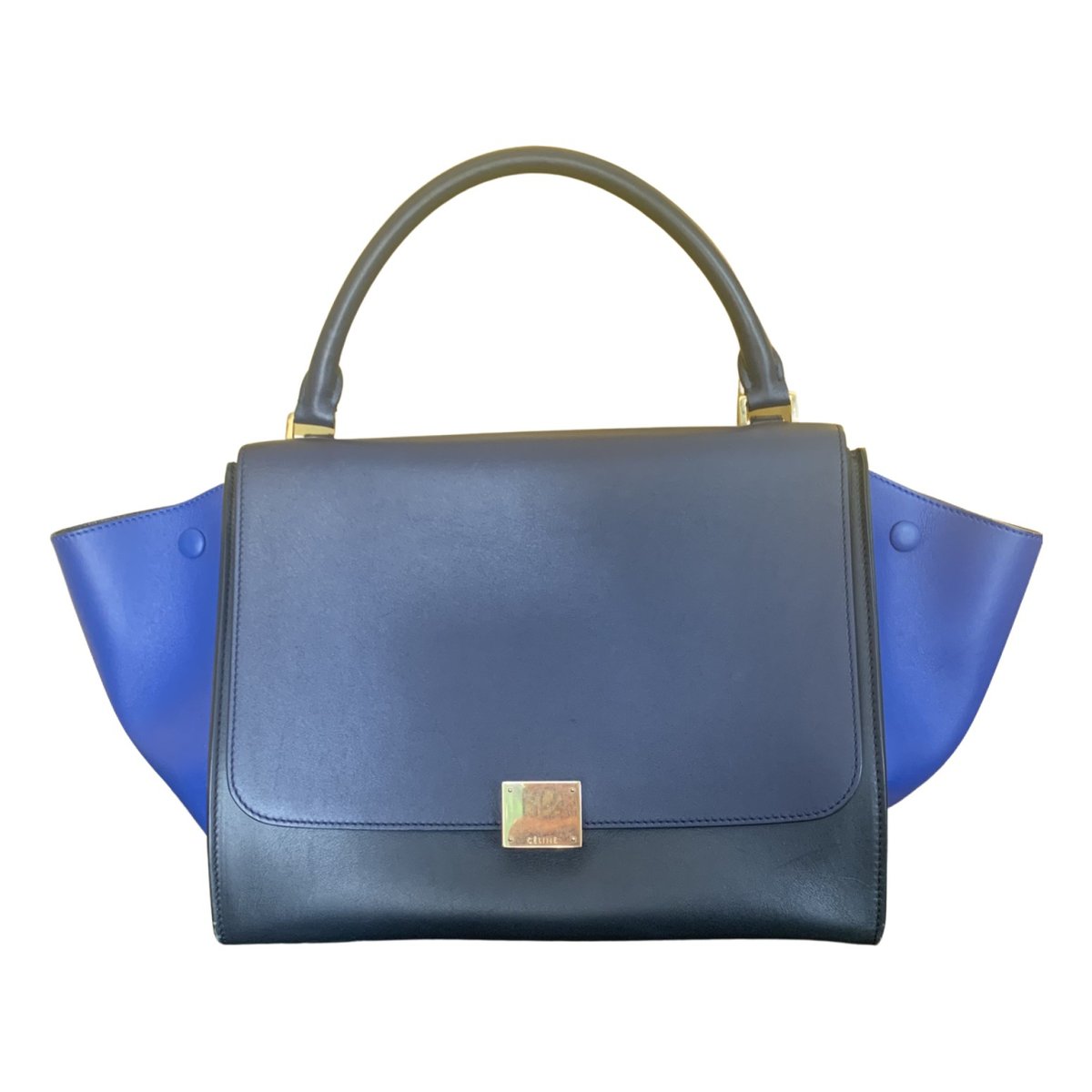 Trapèze leather handbag