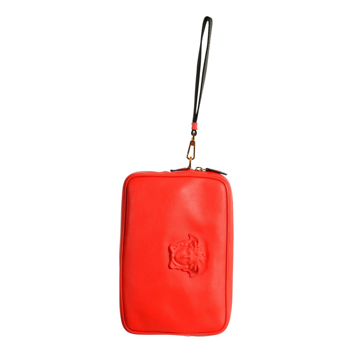 La Medusa leather clutch bag