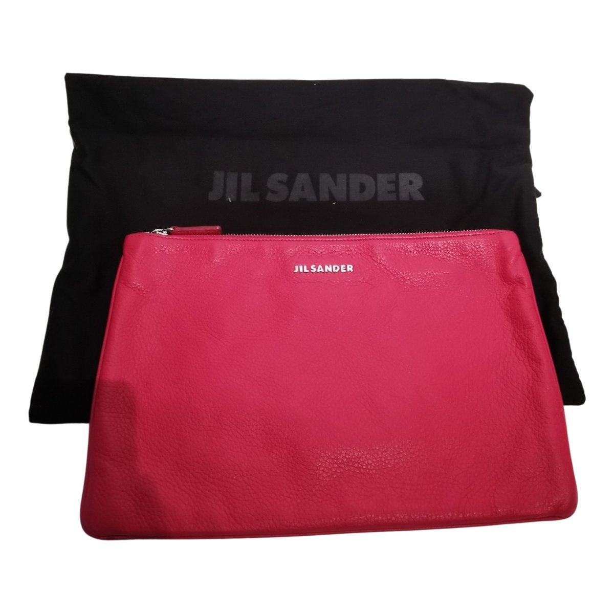 Leather clutch bag