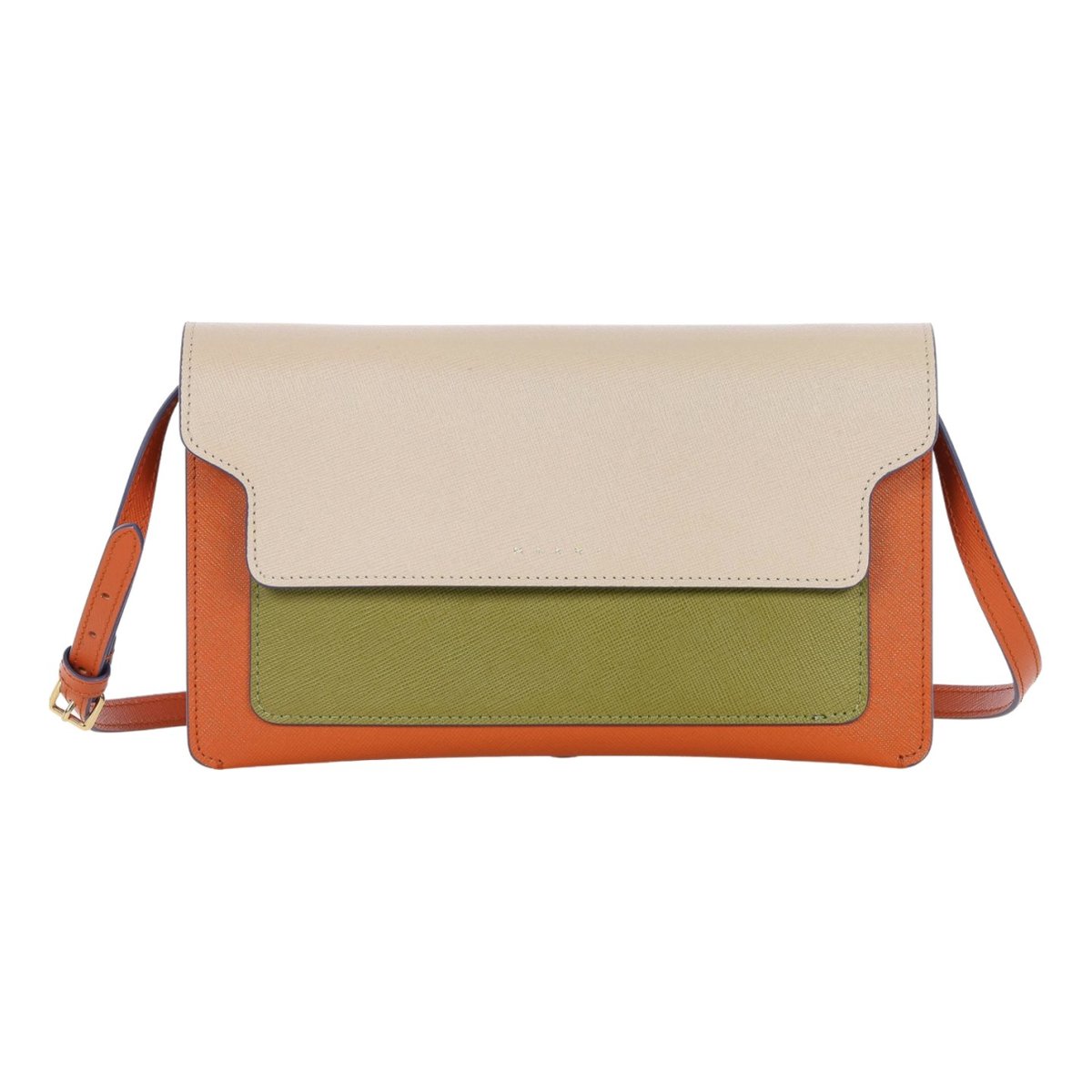 Trunk leather crossbody bag