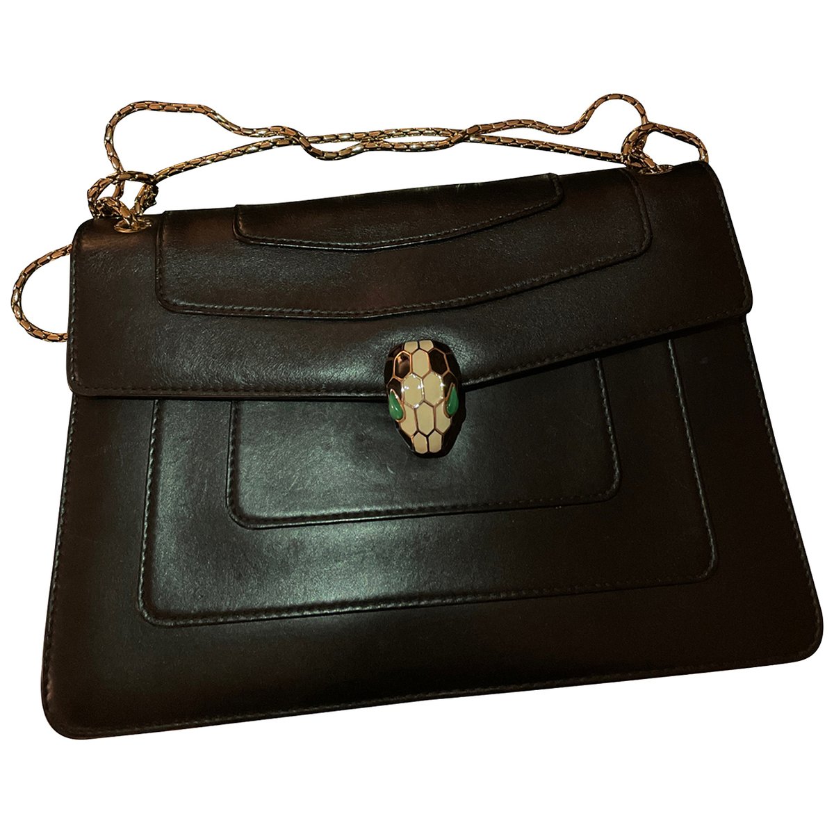 Serpenti leather handbag
