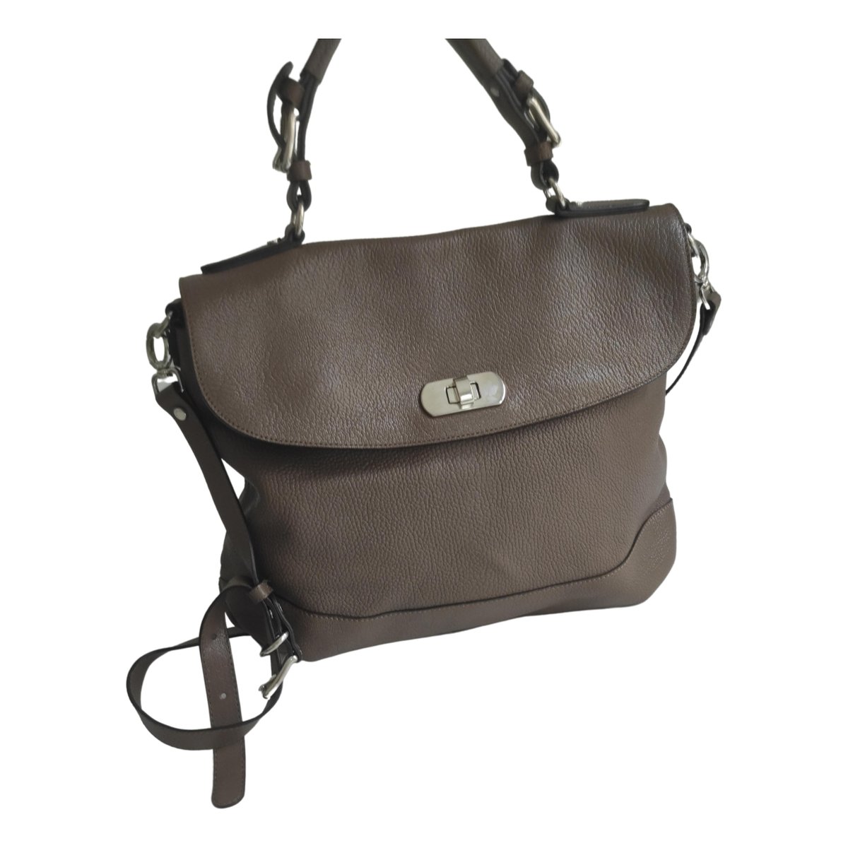 Trunk leather crossbody bag