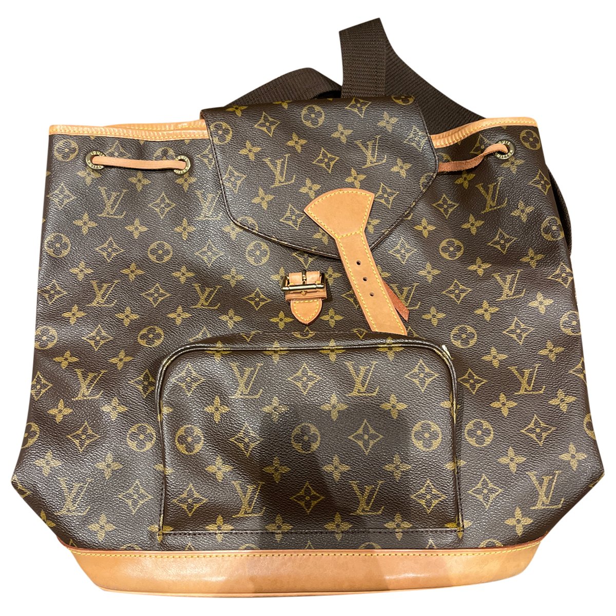 Montsouris Vintage leather backpack