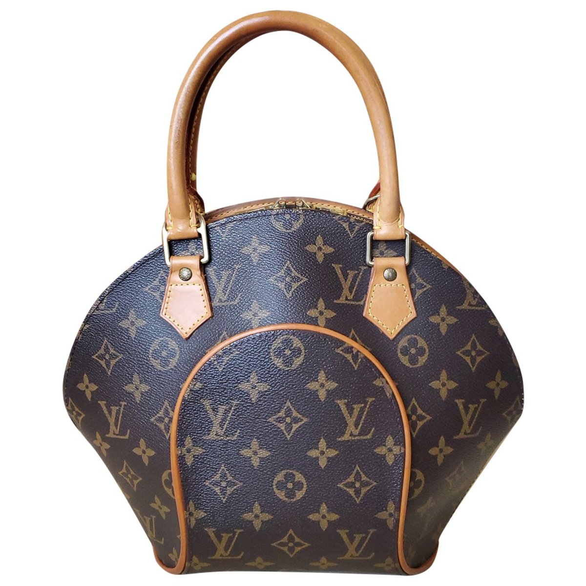 Ellipse leather handbag