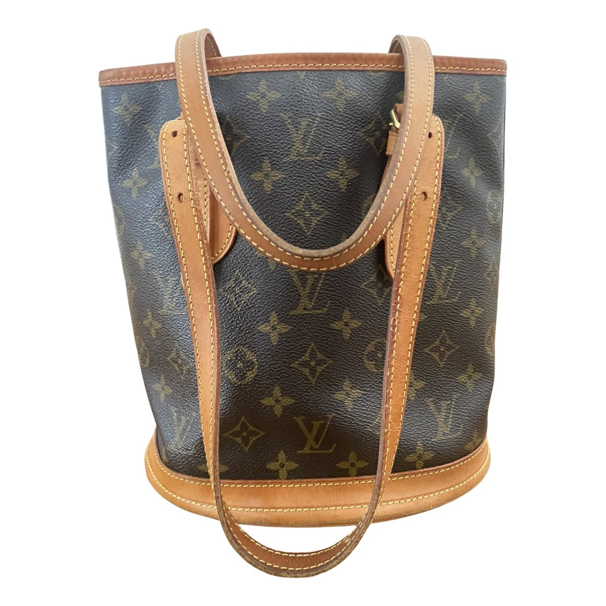 Bucket leather handbag
