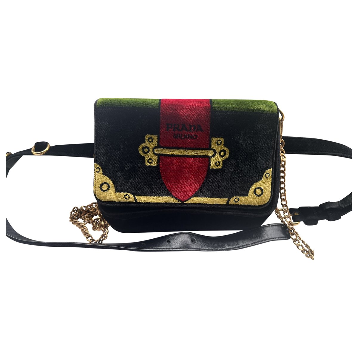 Cahier velvet crossbody bag