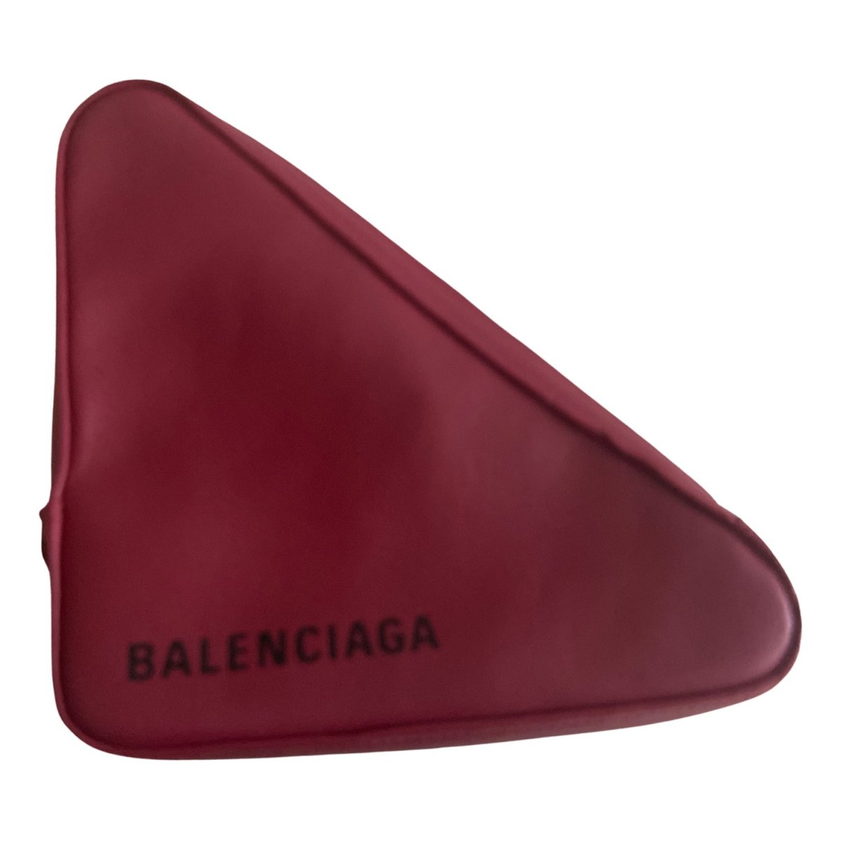 Triangle leather clutch bag