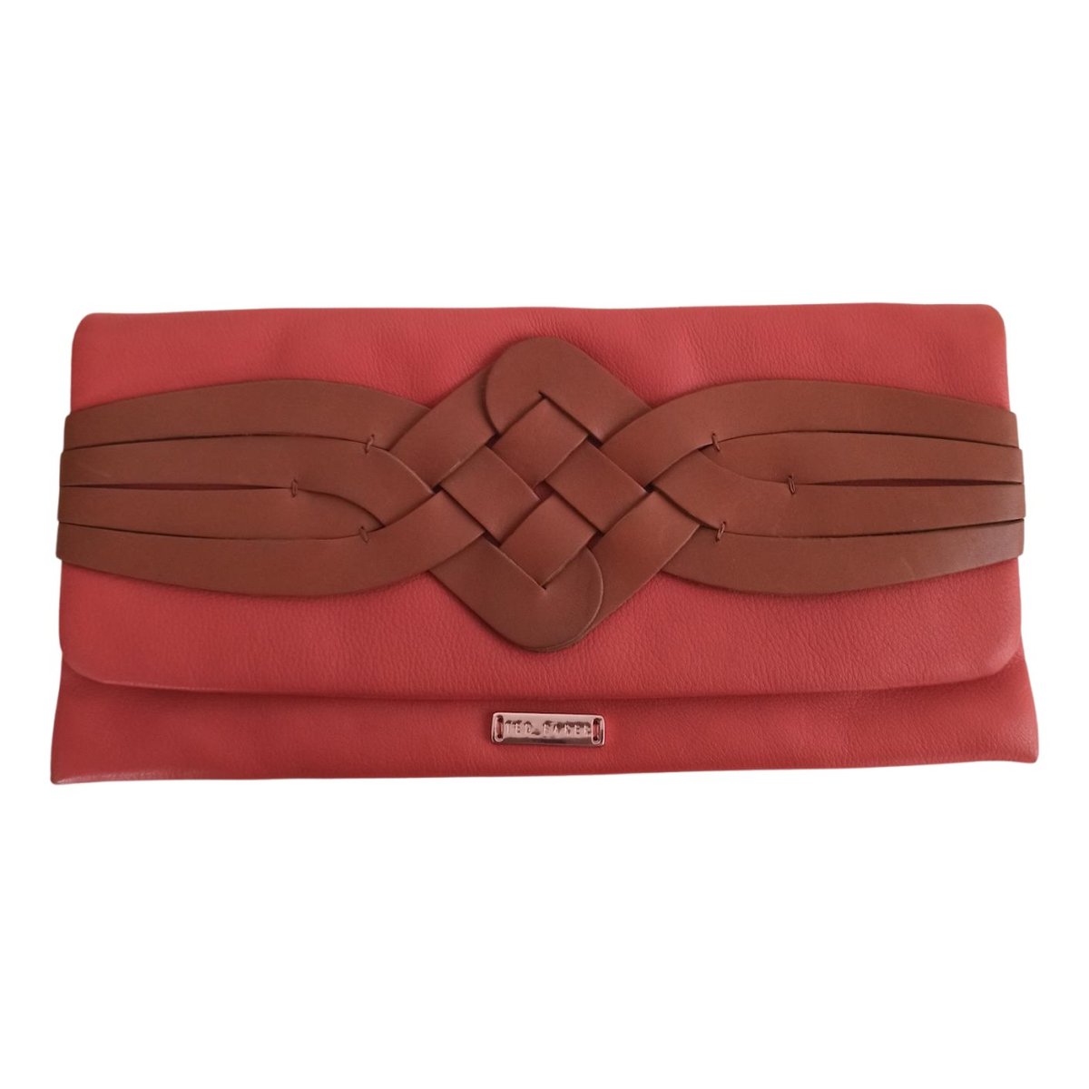 Leather clutch bag