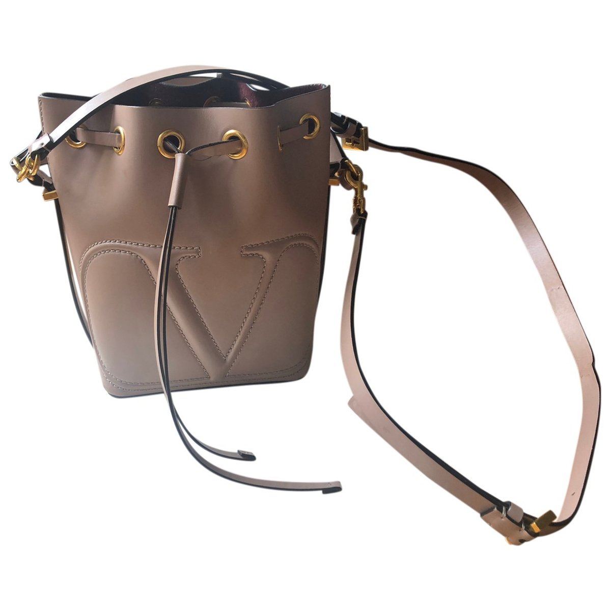 VLogo leather crossbody bag