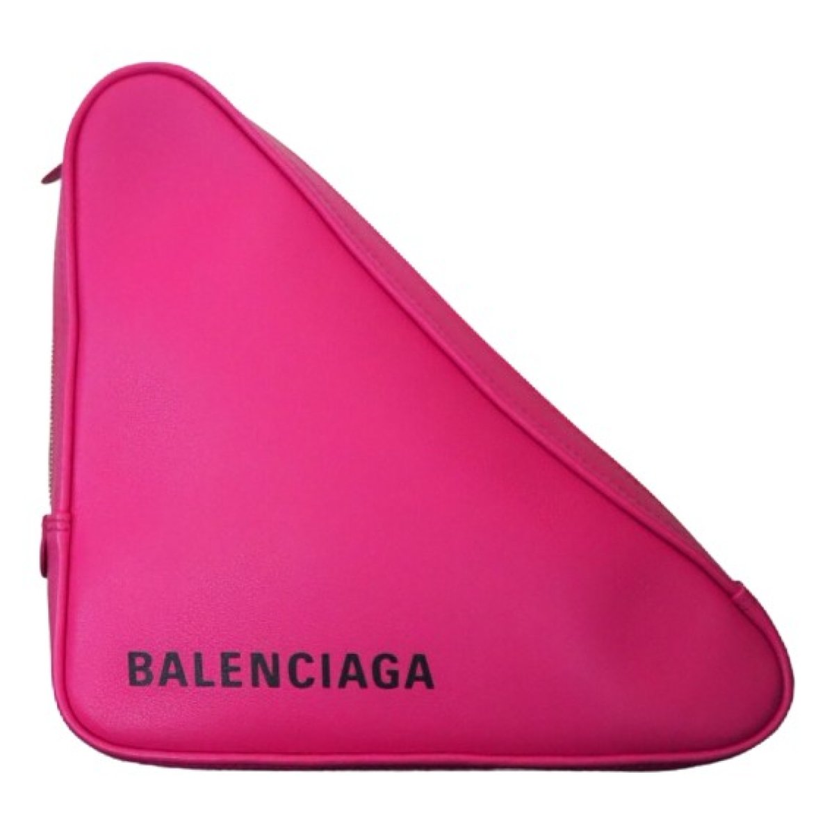 Triangle leather clutch bag