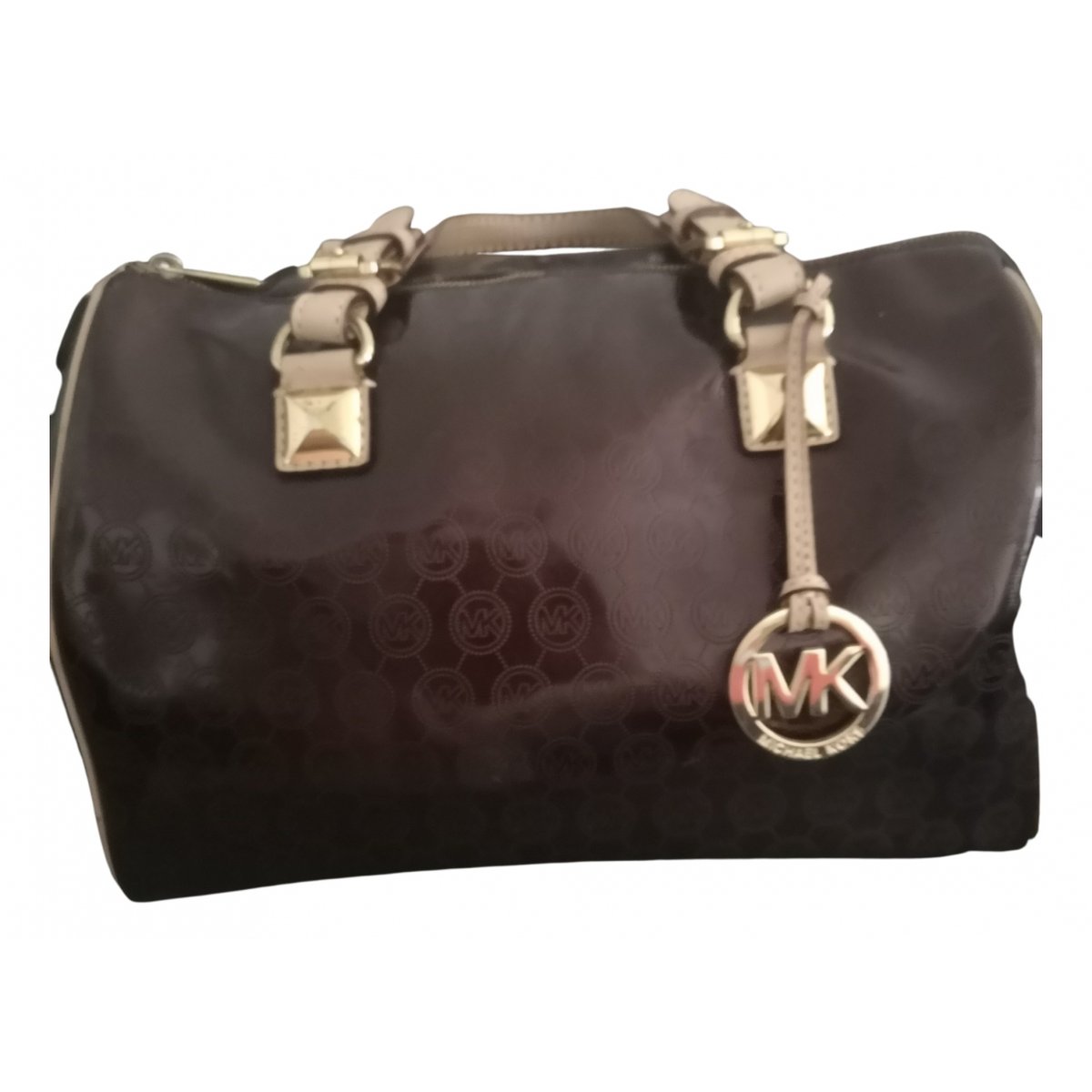 Grayson Barrel patent leather handbag