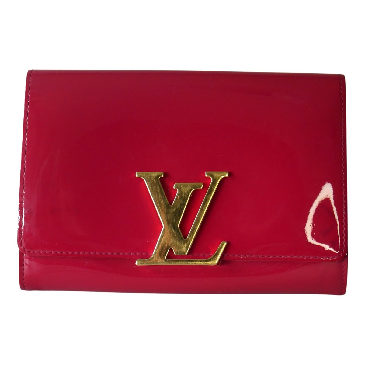 Louise patent leather clutch bag