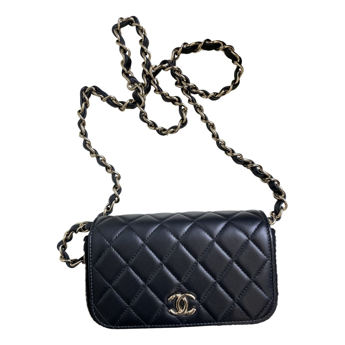 Wallet On Chain leather crossbody bag