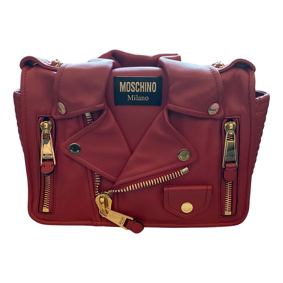 Biker leather handbag