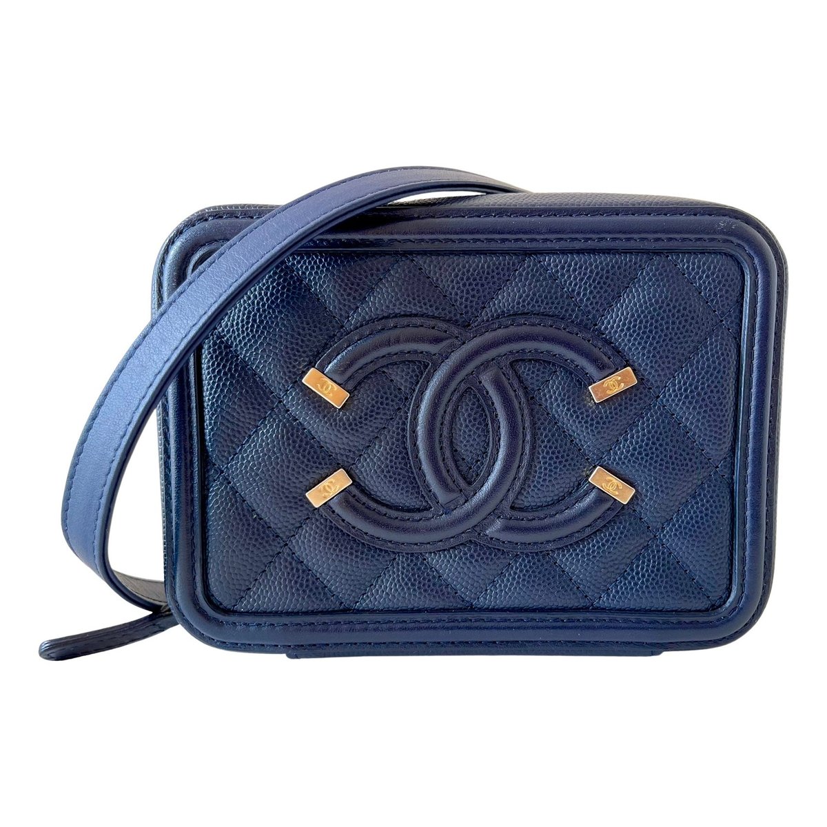 Vanity leather handbag
