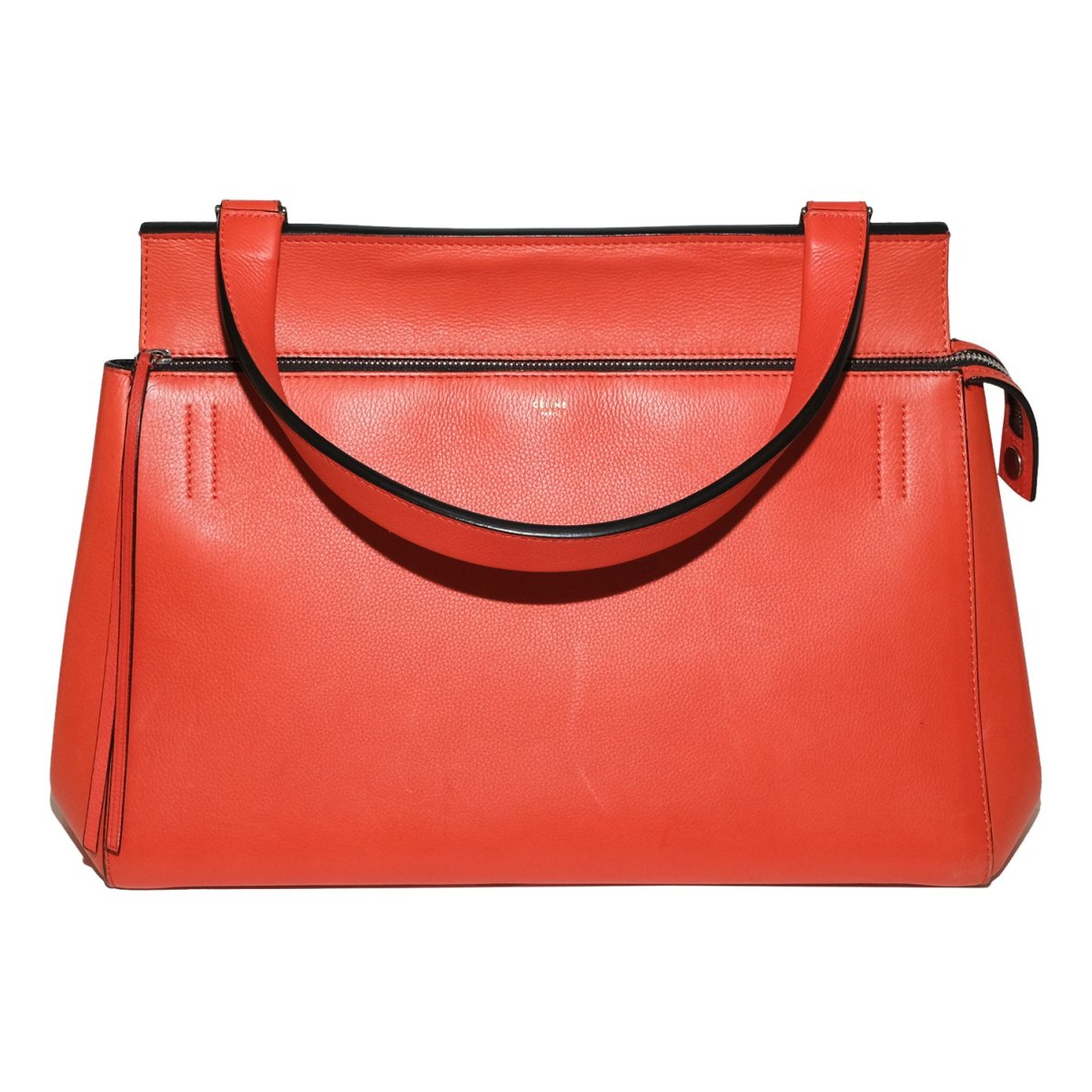 Edge leather handbag