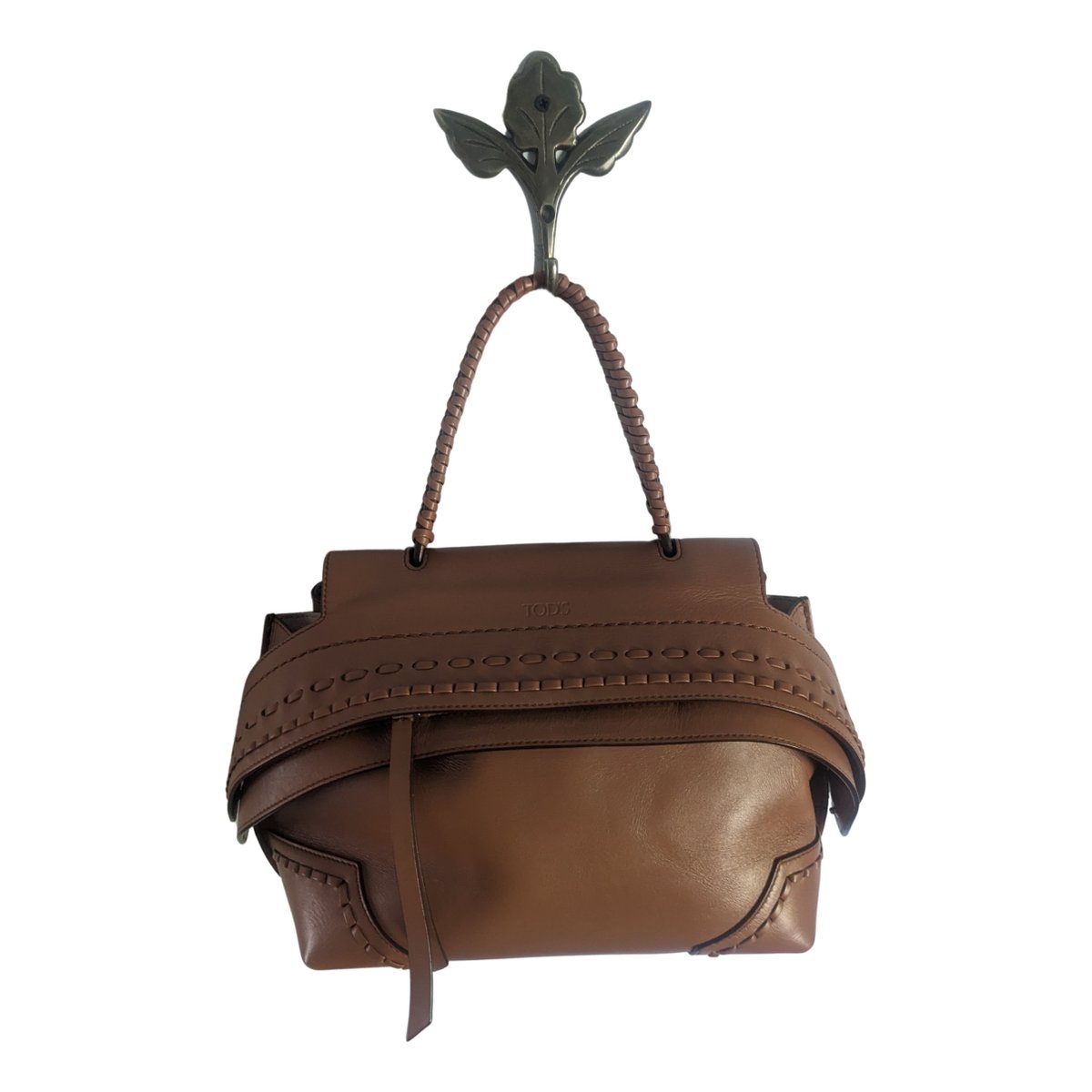 Wave leather handbag