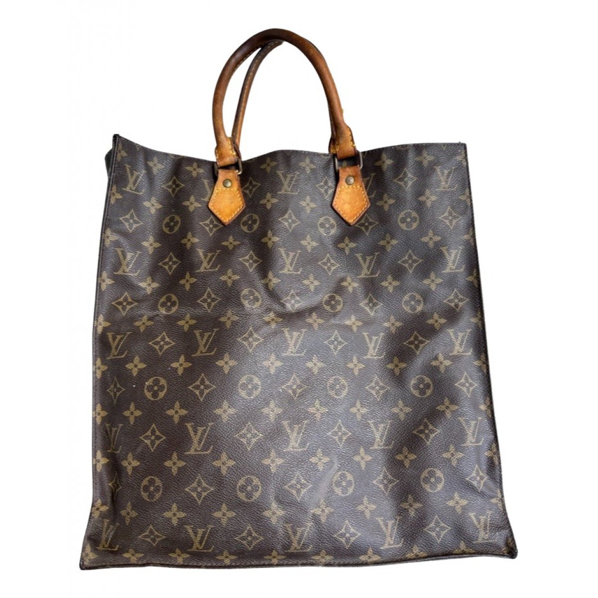 Plat leather handbag
