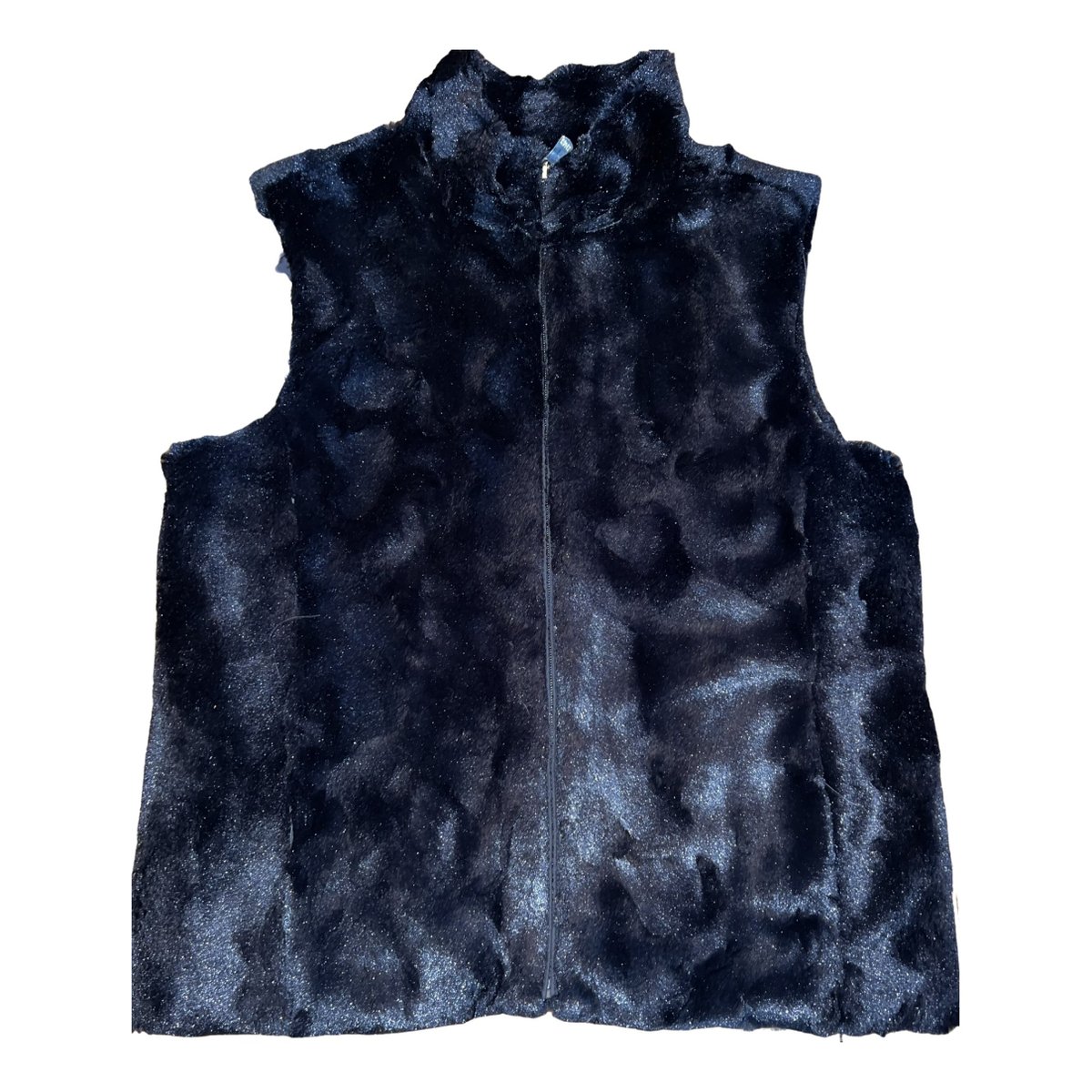 Sans manches faux fur short vest