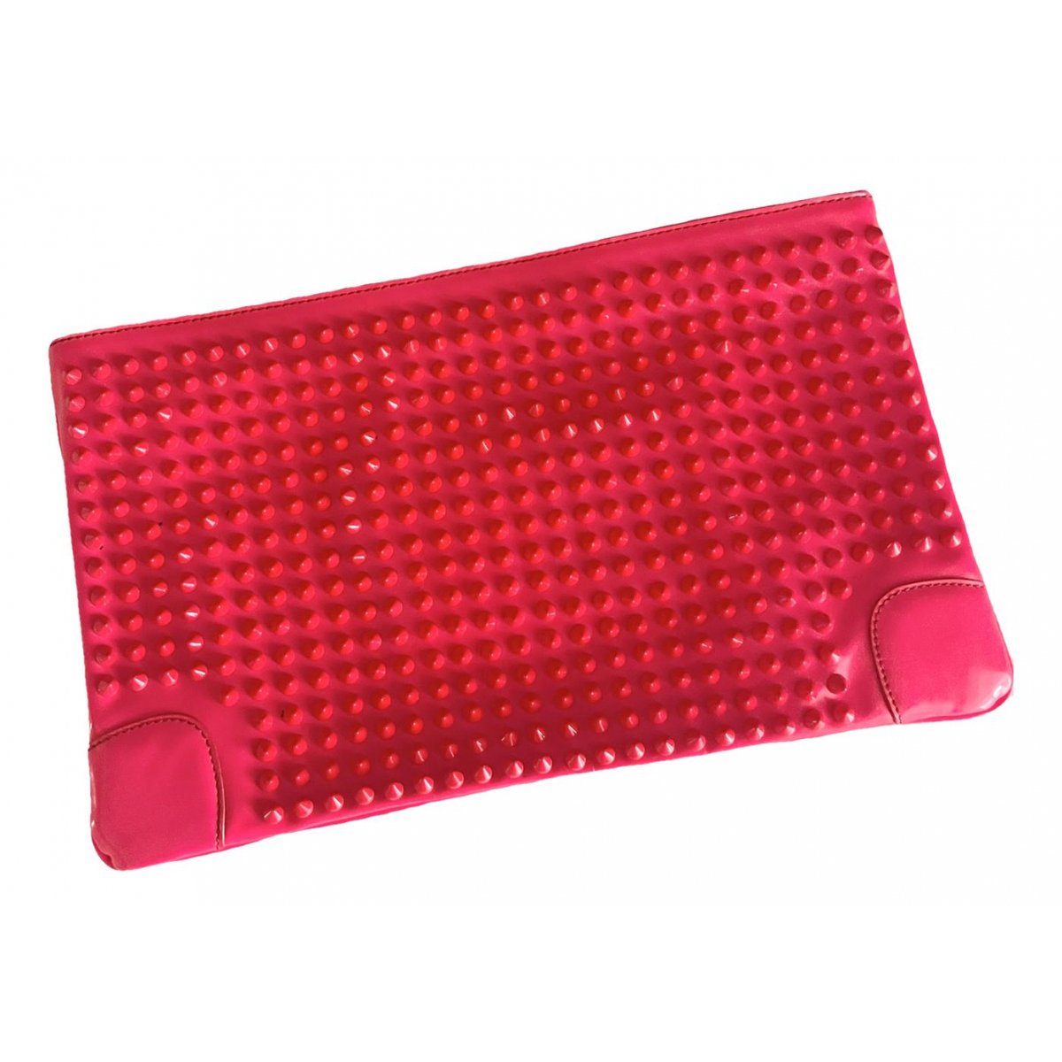 Loubiposh patent leather clutch bag