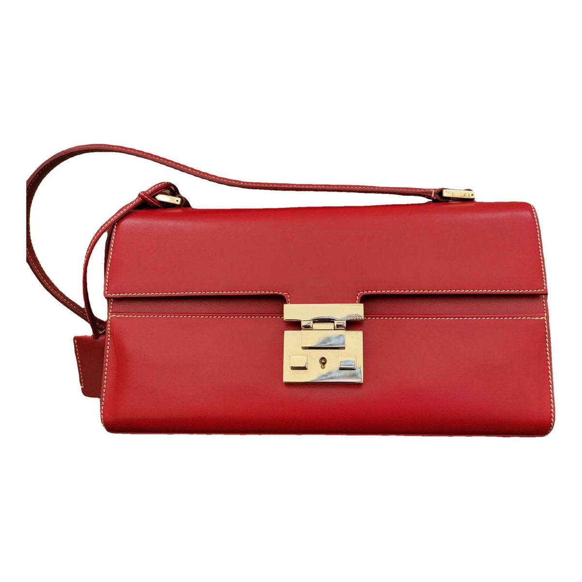 Padlock leather handbag