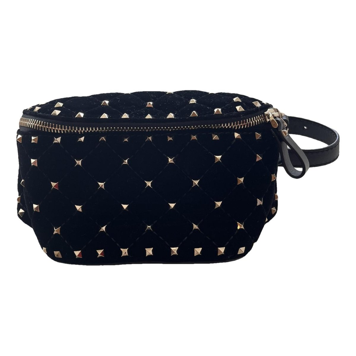 Rockstud spike velvet mini bag