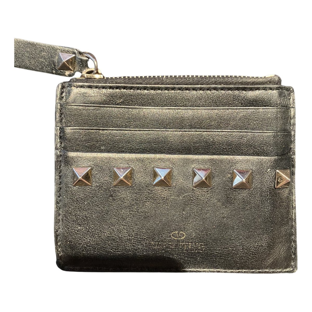 Rockstud leather wallet