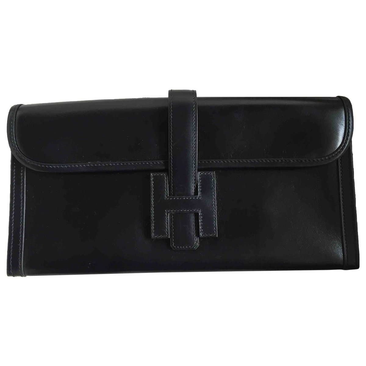 Jige leather clutch bag