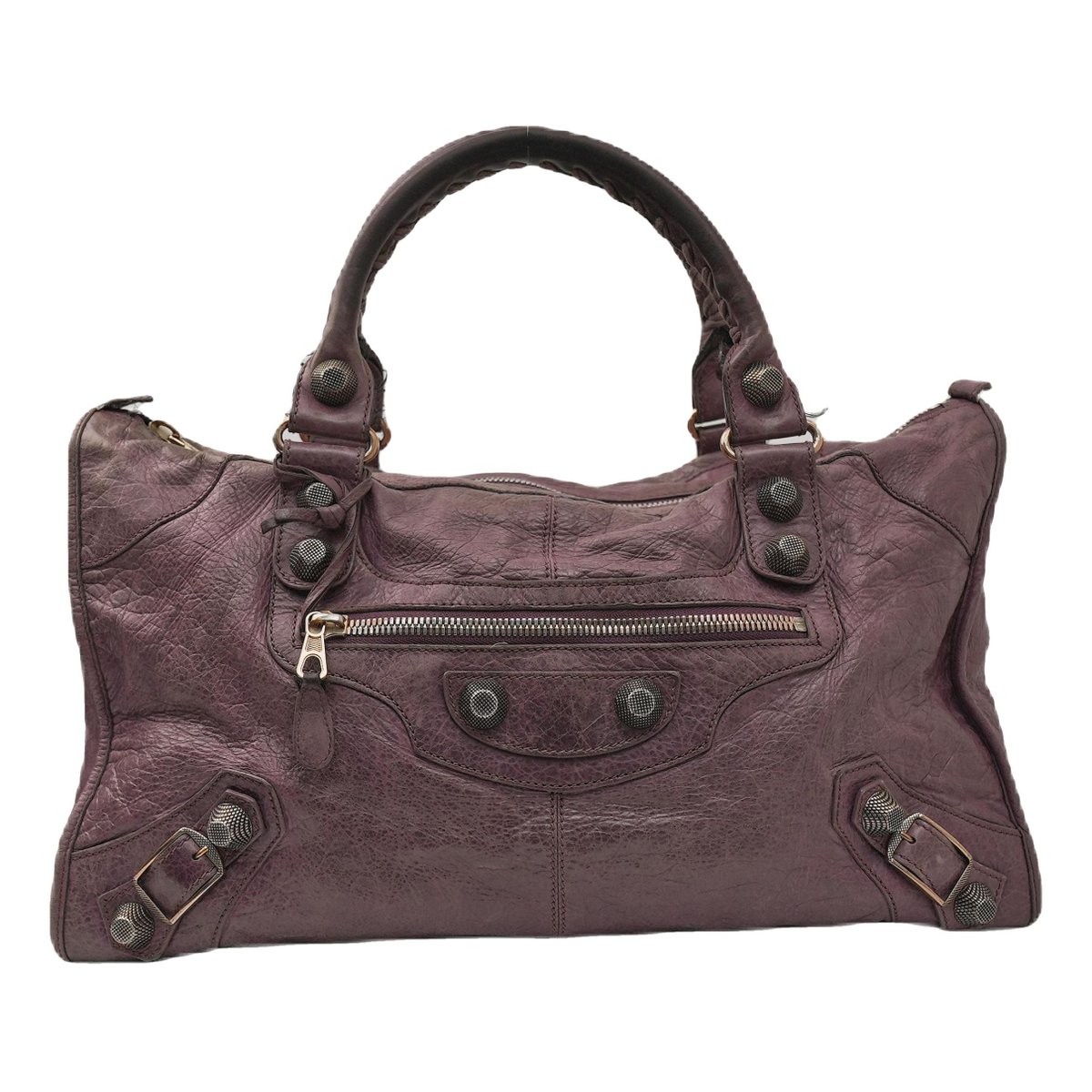 Work leather handbag