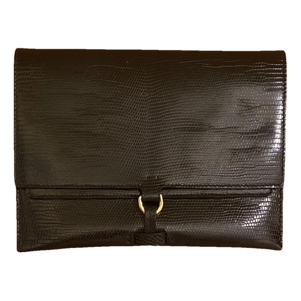 Leather clutch bag