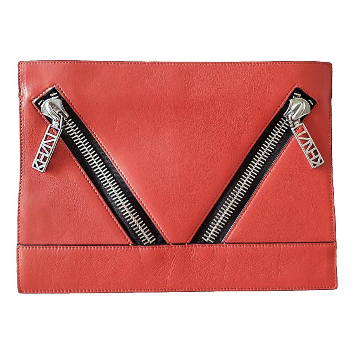 Leather clutch bag