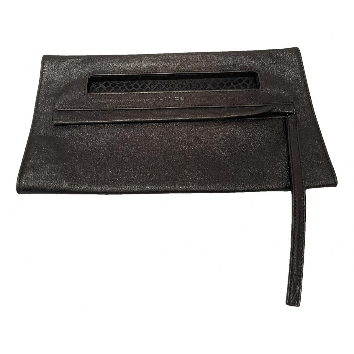 Lettrines leather clutch bag
