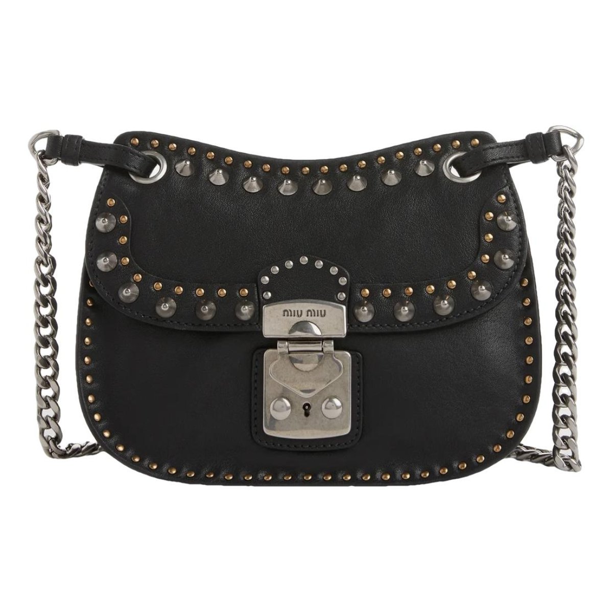 My Miu leather handbag