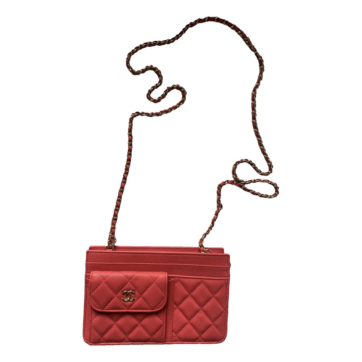 Wallet On Chain leather crossbody bag