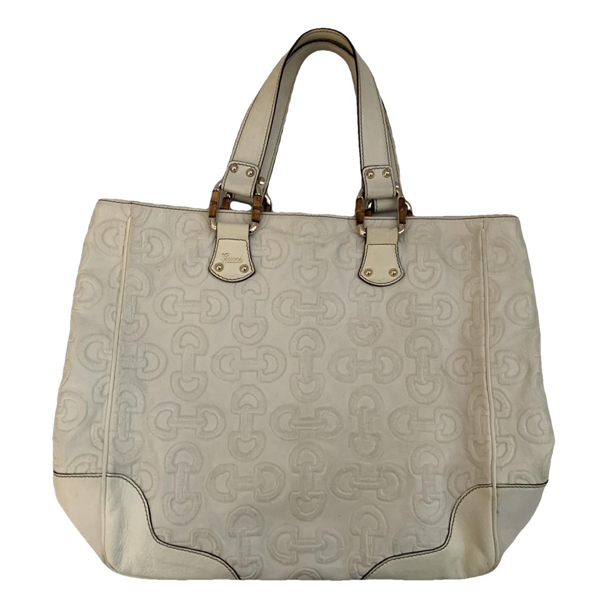 Bamboo Shopper leather handbag