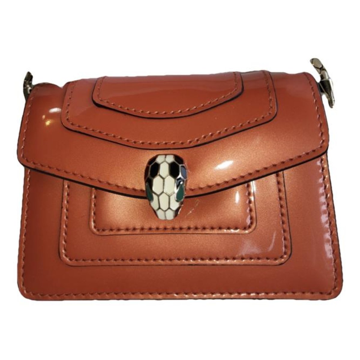 Serpenti patent leather handbag